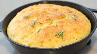 Easy No-Knead Skillet Bread