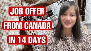 HOW I GOT A JOB OFFER FROM CANADA IN 14 DAYS I FACEBOOK HELPED ME GET A JOB