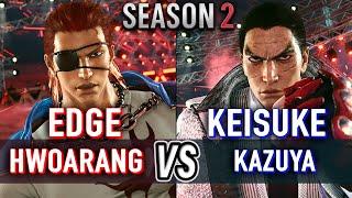 T8  EDGE (Hwoarang) vs KEISUKE (Kazuya)  Tekken 8 (SEASON 2) High Level Gameplay