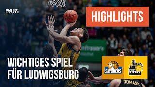 Highlights: SKYLINERS Frankfurt - MHP RIESEN Ludwigsburg | easyCredit BBL | Dyn Basketball