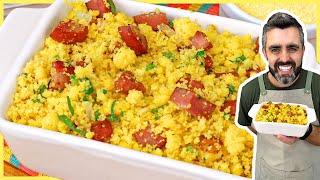 A MELHOR FAROFA DE CUSCUZ DO MUNDO I SUPER SIMPLES E FÁCIL I FAROFA COMPLETA I Receitas de Pai