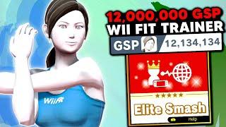 This is what a 12,000,000 GSP Wii Fit Trainer looks like in Elite Smash