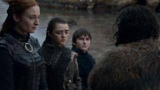 Game of Thrones 8×6 Jon Leaves for Castle Black/Arya,Sansa,Bran Bids Farewell/Final Ending Scene