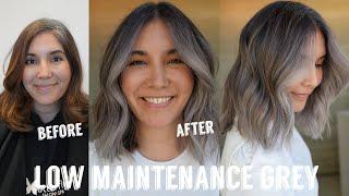 Hair Transformations with Lauryn: Grey Blending to compliment natural grey hair Ep. 209