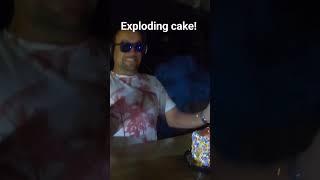 Exploding birthday cake #explosion #birthday #cake #funny #laugh