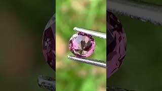 Velvet / Pinkish Purple Spinel Flower Cut Round 6.2 mm 1.10 Ct Natural Loose Gem