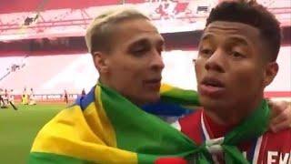 David Neres drunk interview after Ajax title win