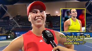 Clara Tauson Interview after beating Aryna Sabalenka in Dubai