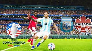 PES 2024 | Argentina vs Canada | COPA AMERICA 2024 | PC GAMEPLAY RTX 4080 @ 4K 60FPS HDR