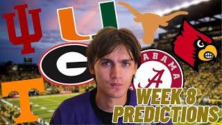 WEEK 8 COLLEGE FOOTBALL PREDICTIONS!