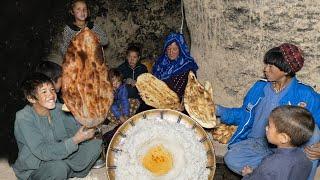 Baking delicious Tandori bread in the  cave | afghanistan village life