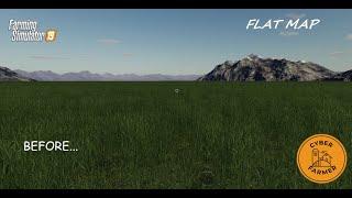 Flat Map Farm Build 1/3 - Turning the Flat Map into a Farm Wonderland - Farming Simulator 2019 - PS4