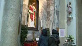 Irish Saint Valentine's statue hears lovers' wishes