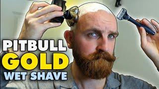 FIRST TIME Using Skull Shaver Pitbull Gold PRO on Wet Head | Better than Razor Bald Head Shaving?