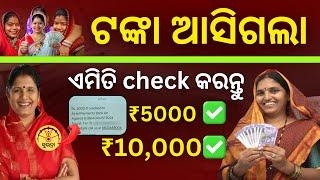 ₹5000 ଟଙ୍କା ଆସିଗଲା ଏମିତି check କରନ୍ତୁ | Subhadra Latest Update | Subhadra News