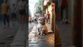 poor cat#cataivideo #kitten #cat #cutecat #shortvideo # #viralvideo #spiderman #ai#aicat