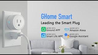 GHome Smart Mini Plug, WiFi Outlet Socket Works with Alexa Google Home Remote Control Timer Function