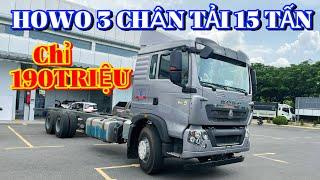 Thanh lý xe tải howo 3 chân chacsi tải 15 tấn chỉ 190 triệu | xe tải howo 15 tấn thùng dài 9m7