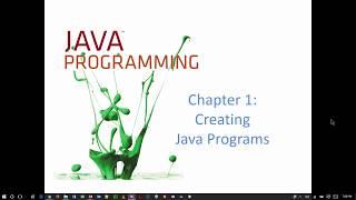 Java Programming 1 - Chapter 1 Lecture part 1