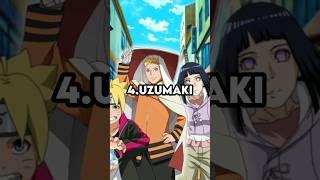 Top 10 strongest clan in naruto #anime #naruto #narutoshippuden #otaku #shorts #youtubeshorts