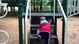 Jonathan learns to slide