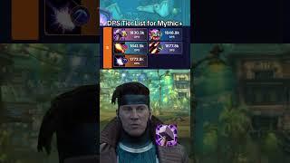 DPS Tier List for Mythic #worldofwarcraft #warcraft #warwithin #thewarwithin #mmorpg #mmo #shorts