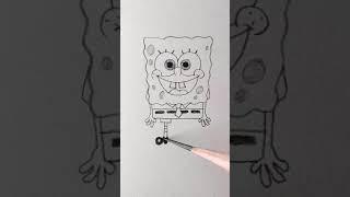 零基础铅笔画-海绵宝宝- Sponge Bob-Pencil Drawing for Beginners-Satisfying Art Therapy