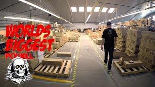 WORLDS BIGGEST SKATE WAREHOUSE TOUR AND HOW SKATEBOARDS ARE MADE !!!