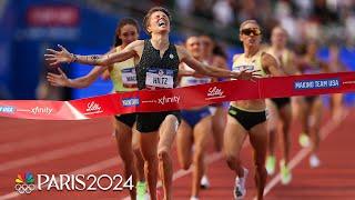 Nikki Hiltz breaks MEET RECORD in 1500m at Trials; punches ticket to Paris | NBC Sports