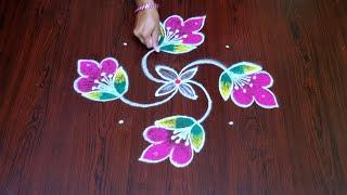 Vinayaka chavithi rangoli || festival rangoli || daily rangoli ||