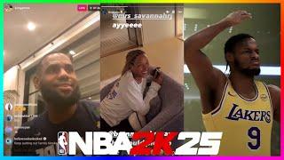  LeBron caught his Wife playing as son Bronny on NBA 2K25