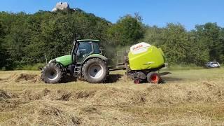 Heuernte 2020 Rundballenpressen mit Deutz Agrotron 135 MK3 und Claas Variant 460 RC