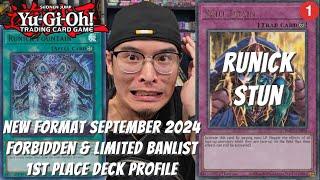 Yugioh New Format September 2024 1st Place Deck Profile - Runick Stun - ONLY ONE SKILL DRAIN?!