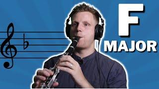 How to PLAY F Major SCALE • on CLARINET