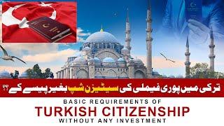 Turkish Citizenship Without Money Investment | Requirements, Process & Procedure