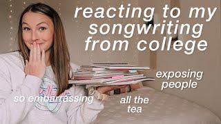 reacting to songs i wrote in college (part 3) my journey with songwriting // Nena Shelby