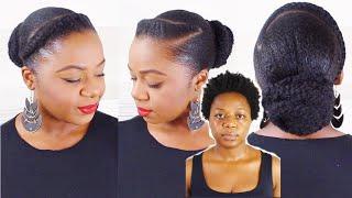 FLAT TWIST UPDO | SHORT NATURAL HAIR | 4C HAIR