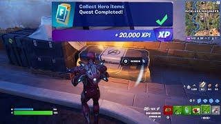 How to EASILY Collect Hero items in Fortnite locations Quest!