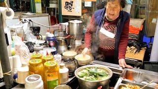 새벽을 깨우는 진주 중앙시장 할머니 라면, 토스트 / korea egg noodles, ramyeon / korean street food