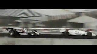 Al Unser Jr. passes Mario Andretti on the last lap to win 1988 Meadowlands Grand Prix (Indycar)