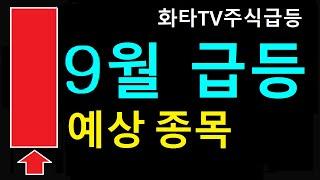 9월급등 예상종목 화타TV 주식급등. 현대로템, 케이피에프, 지에스이, 비에이치아이, 케이에스피, 코스모화학, 한국정보통신, 이수화학, 한화에어로스페이스, 미래나노텍, 네오위즈.