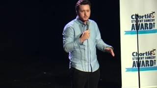 Stuart McPherson at the Chortle  Student Comedy Award final 2015