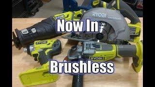 New Ryobi Brushless Impact Driver, Circular Saw, Angle Grinder & Recip Saw