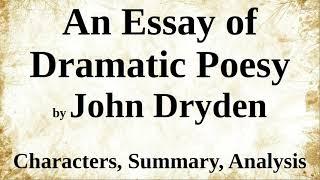 An Essay of Dramatic Poesy by John Dryden | Characters, Summary, Analysis