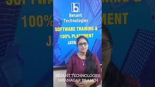 100% Placement Training for Freshers In Bangalore Besant Technologies Jayanagar #besanttechnologies