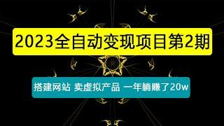 全自动变现项目第2期：搭建网站 卖虚拟产品 一年躺赚了20w【保姆级教程】