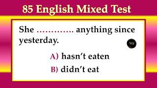 85 Grammar Tenses Quiz | English Tense Practice Test | English Grammar Quiz | No.1 Quality English