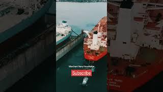 Ship view from drone ️ #shorts #reels #merchantnavy #ship #tanker #oil #sailor #navy #marine