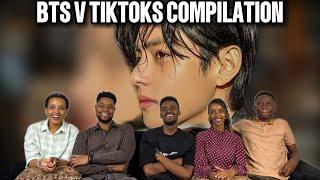 Our Reaction To BTS V Tiktoks for ‪@k-popR3actions‬