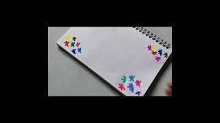 diary decoration ideas || page boder design #shorts #youtubeshorts #trending